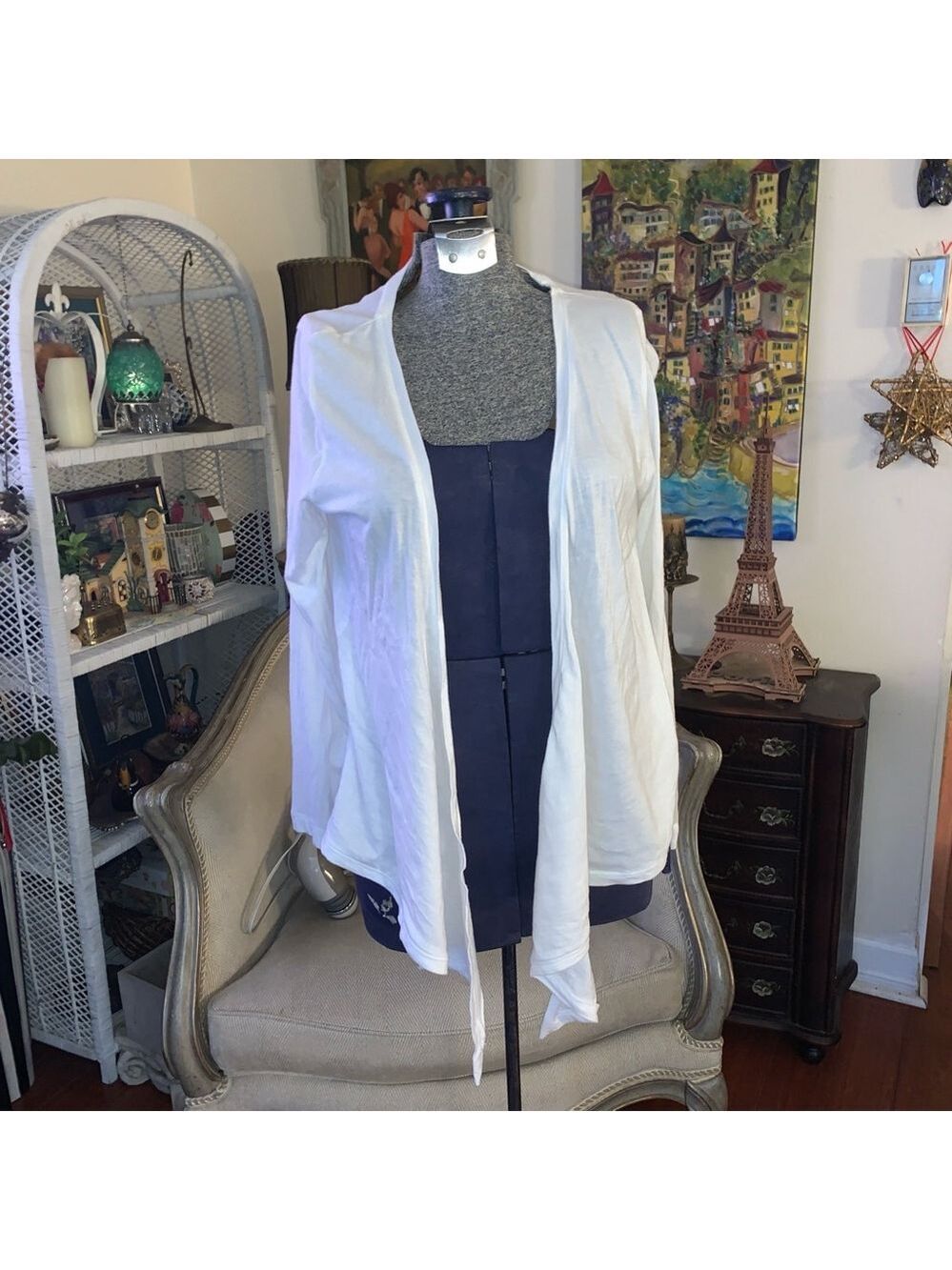 Women's Chico's Cardigan Size 1 White